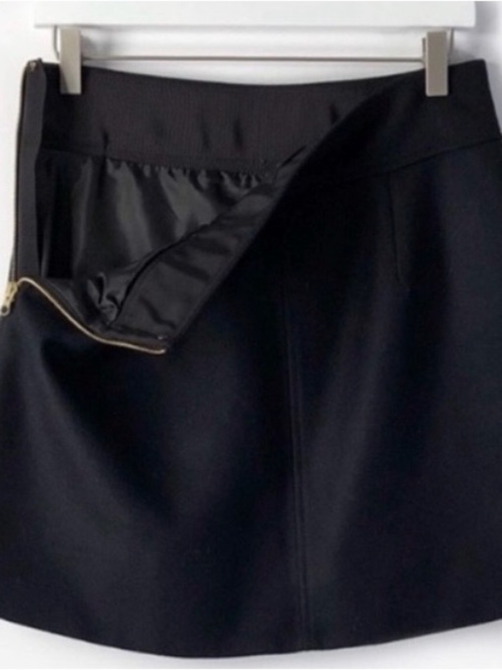 J. Crew Skirt Wool Double Serge Black Skirt 2